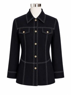 St. John Sport by Marie Gray tailored denim utility-style jacket